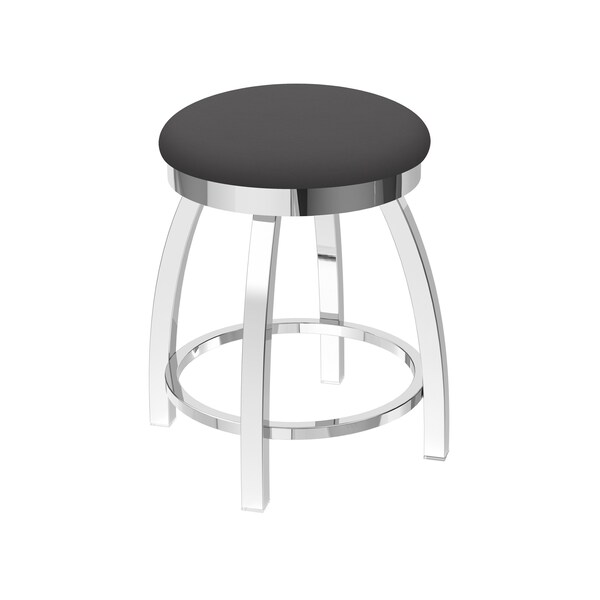 18" Swivel Vanity Stool, Chrome Finish, Canter Storm Seat